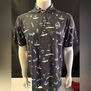 New mens XL Bad Birdie Waste Management 16th hole golf polo